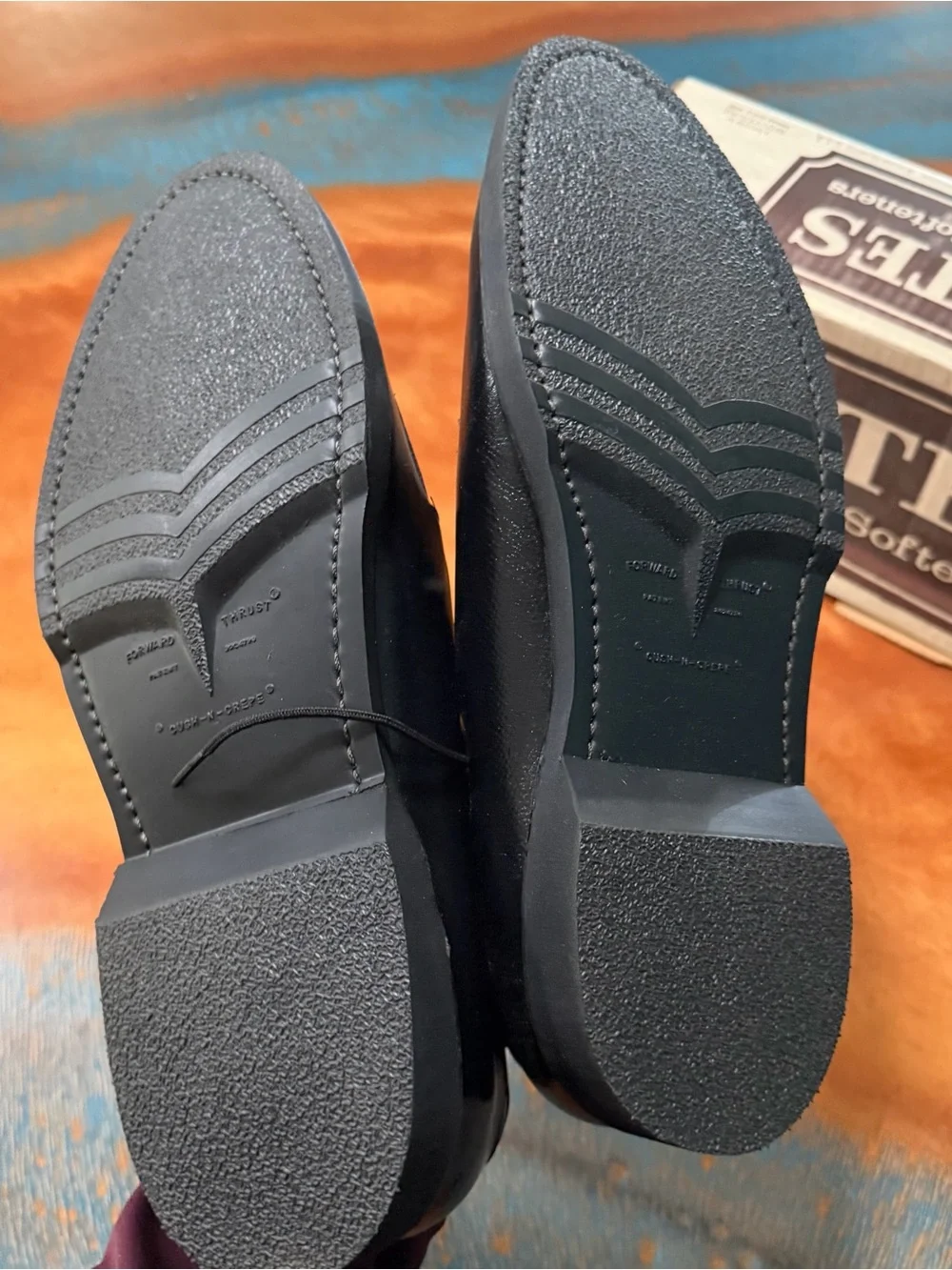 Vintage Deadstock BATES Sidewalk Softeners Black Pebble Grain Split Toe Shoes 11